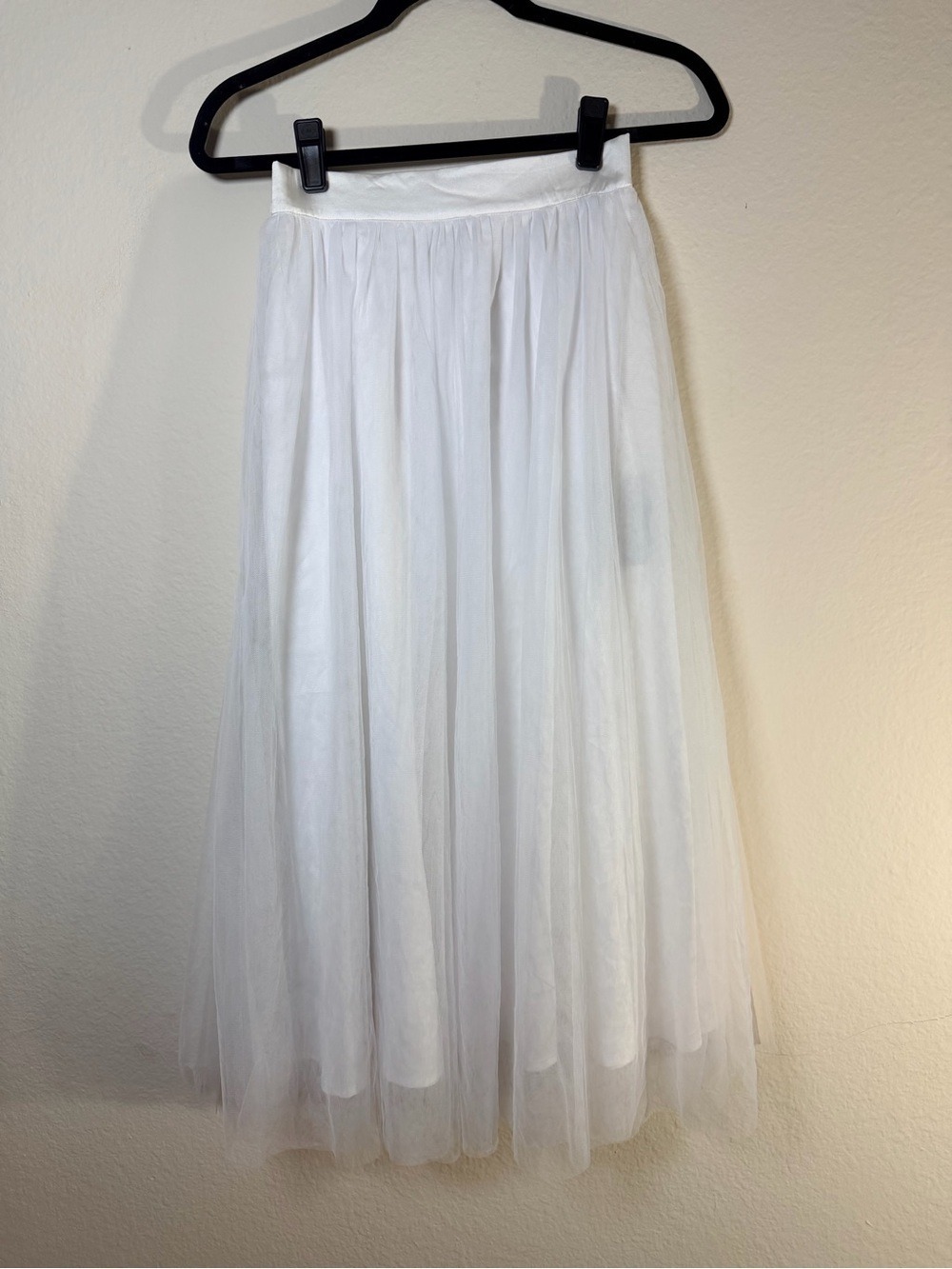 NWT Halara White Mesh Overlay Flowy Midi Tulle Skirt XS Balletcore - Picture 7 of 11